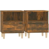  Noćni ormarići 2 kom boja dimljenog hrasta 40x35x50 cm | shoptok.hr