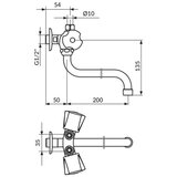 Rosan dvoručna slavina - baterija za protočni bojler 1/2'' g. deo keramic KK09102 | ePonuda.com