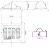 Šator za planinarenje Smeđa i siva 4 osobe - Smeđa i siva 4 osoba | shoptok.hr