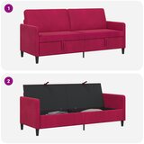 SOFA s pohranom Vinska crvena 192 x 78 x 87 cm Poliester | Shoptok.si