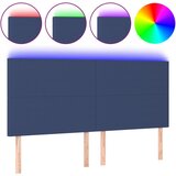 The Living Store led posteljno vzglavje modro 160x5x118/128 cm blago - led vzglavje, (21418694) | Shoptok.si