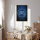  Slika - Neon Gamepad 60x90 U prirodnom drvenom okviru | shoptok.hr