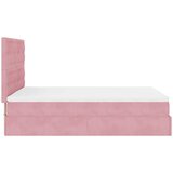  Otomanski krevet s madracima ružičasti 140x190 cm baršunasti | shoptok.hr