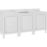  Komercijalni kuhinjski ormarić za sudoper 180x60x96 cm čelični | Eponuda.ba