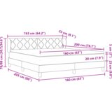 vidaXL Box Spring Postelja z Blazino Temno Siva 160x200 cm Tkanina | Shoptok.si