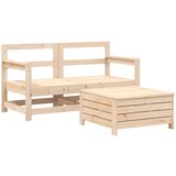  The Living Store Vrtna sedežna garnitura 3-delna trdna borovina - Vrtna Sedežna Garnitura, (21446825) | Shoptok.si