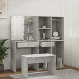  Set toaletnog stolića LED siva bojabetona od konstruiranog drva | shoptok.hr