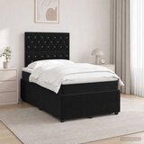  LED okvir za krevet s madracem Crna 120 x 190 cm Baršun | shoptok.hr