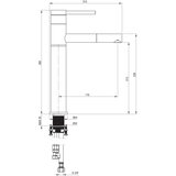 Deante BGE_N22K - Slavina za umivaonik sa izvlačivim tušem ORA 30,9 cm crna | Eponuda.com
