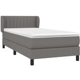  Okvir kreveta s oprugama i madrac tamnosivi 80x200cm od tkanine | shoptok.hr