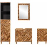  Set ormarića za kupaonicu s ladicama 4 pcs Čvrsto drvo manga | Eponuda.ba