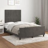  Okvir kreveta bez madraca tamnosiva 120x190 cm baršunasti | shoptok.hr