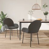 Furnova Jedilni stoli 2 kosa temno siv žamet, (21916973) | Shoptok.si