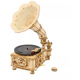 Robotime Classical Gramophone (Electric rotate mode & Hand rotate mode) ( 049479 ) Cene'.'