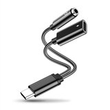 INF USB-C na 3,5 mm avdio adapter s 60W polnjenjem, aluminij, črn, (5000277037) Cene
