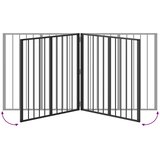  Vrata za pse 2 pcs Crna 80 x 80 cm Cinkani čelik | Shoptok.si