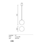  Redo 01-1064 - Visilica na sajli OLA 1xE27/42W/230V | Eponuda.com