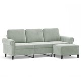 Maison Chic kavč - Sofa - Kanape s stolčkom za noge svetlo siv 180 cm žamet, (21727545) Cene
