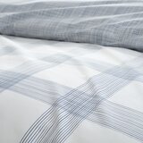Bianca Bijela/plava pamučna posteljina za krevet za jednu osobu 135x200 cm Marlow Check – | shoptok.hr
