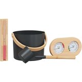  Set kofa za saunu 4 pcs Crna 8.5 x 8 x 4.5 cm Aluminij | shoptok.hr