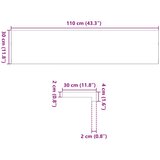  Prozorske klupice 2 kom svijetlosmeđe 110x30x2 cm masivne hrast | shoptok.hr