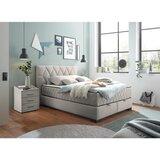 MID.YOU POSTELJA Z VZMETNICO 140 cm x 200 cm , tekstil, leseni material bež | Shoptok.si