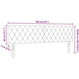  Uzglavlje Crna 160 cm Baršun | shoptok.hr