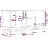 vidaXL Klop za čevlje črna 100x40x53,5 cm inženirski les in kovina | Shoptok.si