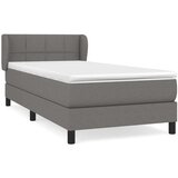  Krevet s oprugama i madracem tamnosivi 100 x 200 cm od tkanine | shoptok.hr