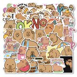  Set of Capybara Paper Stickers Various Patterns 50pcs. | shoptok.hr