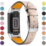 INF Usnjen pašček za Fitbit Charge 5/6 Beige, (21683014) | Shoptok.si