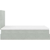 vidaXL Okvir za krevet s madracima svjetlosivi 120x190 cm baršunasti | shoptok.hr
