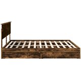  Krevet s od storage s uzglavljem Dimljeni hrast 180 x 200 cm | shoptok.hr