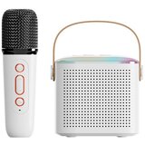 INF domači karaoke bluetooth zvočnik mikrofon Y1 - enojni mikrofon white, (21778875) u