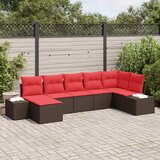  Sjedeća garnitura za vrt 7 kom. Smeđa poliratan 319 x 154 x 69 cm | Shoptok.si