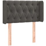  Vzglavje z ušesi temno sivo 83x16x78/88 cm žamet, (20954278) | Shoptok.si