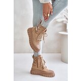 EVENTO PE1 Women's Platform Boots With Decorative Lacing Brown Edidda | Eponuda.ba
