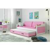 Dawid drveni dečiji krevet sa dodatnim krevetom - 190x80 cm - rozi Cene'.'
