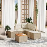 6-dijelni set vrtnih sofa s jastucima bež od poliratana | shoptok.hr