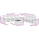  Set vanjskih sofa 9 kom. Bijela i bež Poliester | shoptok.hr