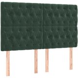  The Living Store Posteljno vzglavje 4 kosa temno zelen 72x7x78/88 cm žamet - Vzglavje, (21487864) | Shoptok.si