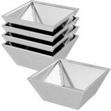 Vrtna saksija 5 pcs Srebrno 40 x 40 x 15 cm Nehrđajući čelik | shoptok.hr