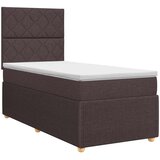  Boxspring krevet s madracem Tamno smeđa 90 x 200 cm Tkanina | shoptok.hr