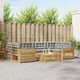  Set vanjskih sofa 7 kom. Bijela i svjetlosiva | shoptok.hr