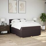  Krevet s oprugama i madracem tamnosmeđi 140 x 190 cm od tkanine | shoptok.hr