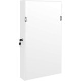  Zidni ormarić za nakit s ogledalom bijeli 37,5 x 10 x 67 cm | Eponuda.com