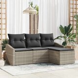  Set sofe s jastukom 4 pcs Svjetlosiva poliratan | shoptok.hr