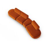 Milo Casa Žametna sedežna garnitura v barvi terakote desni kot 428 cm Paolo – | Shoptok.si