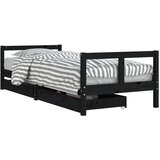  Okvir dječjeg kreveta s ladicama crni 80 x 200 cm od borovine | shoptok.hr