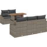  Vrtni set za objed s jastukom 6 pcs Siva i smeđa | Eponuda.com